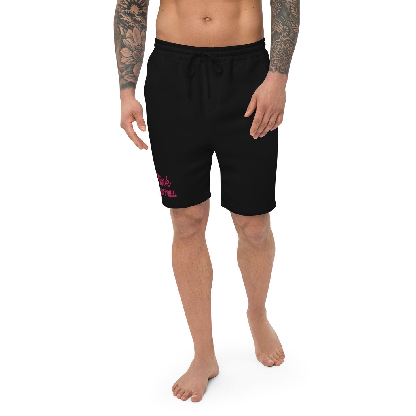 Pink Motel embroidered fleece shorts