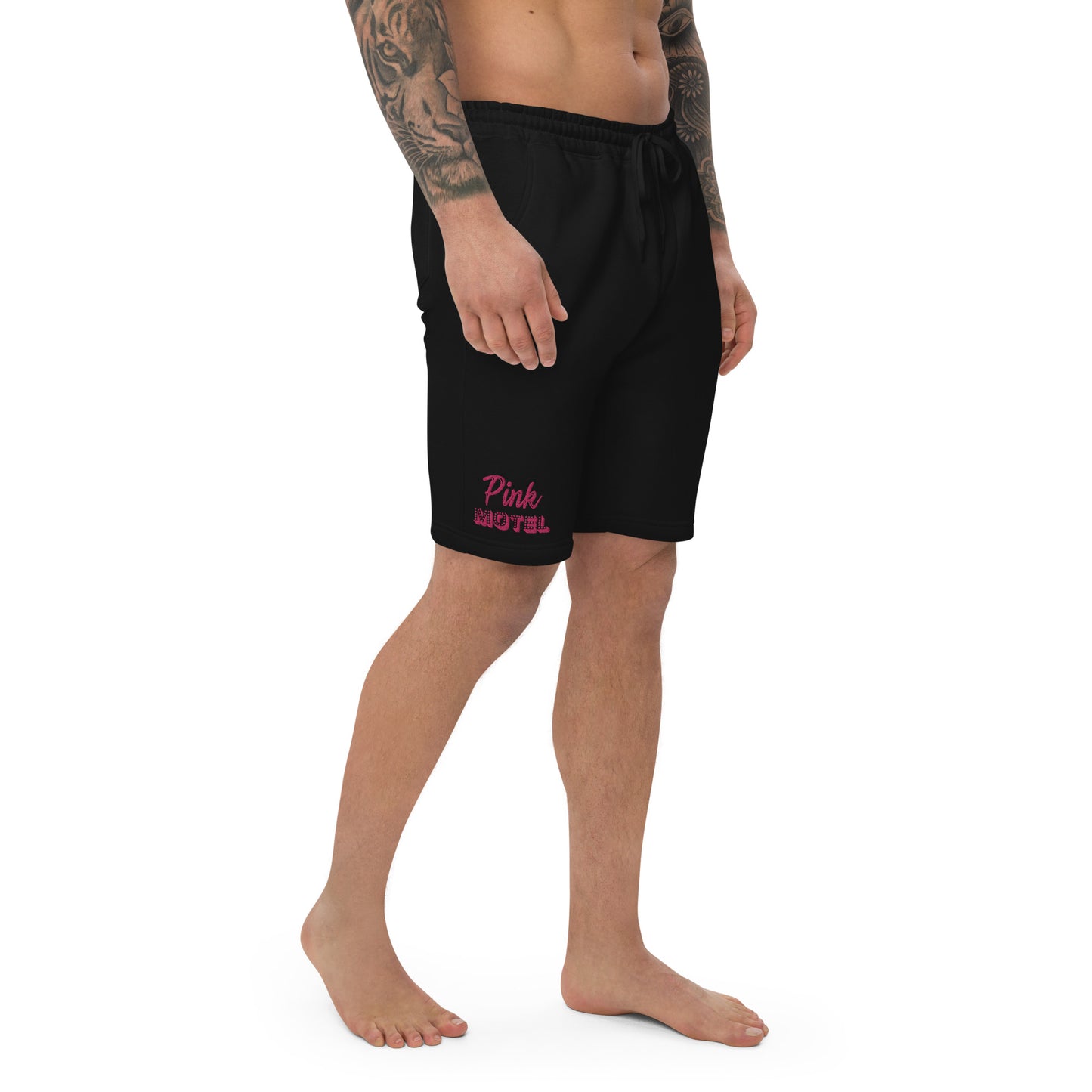 Pink Motel embroidered fleece shorts