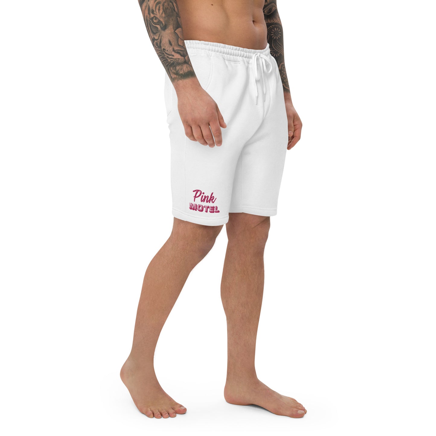 Pink Motel embroidered fleece shorts